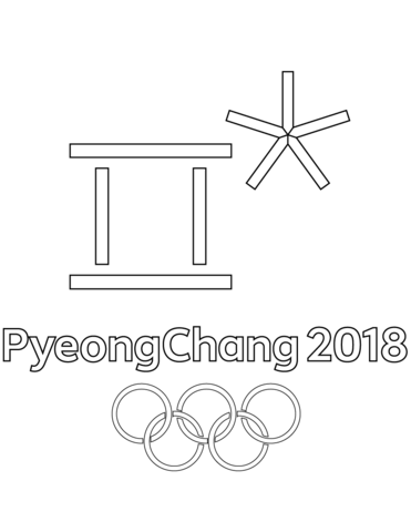 Pyeongchang 2018 Winter Olympics Coloring Page